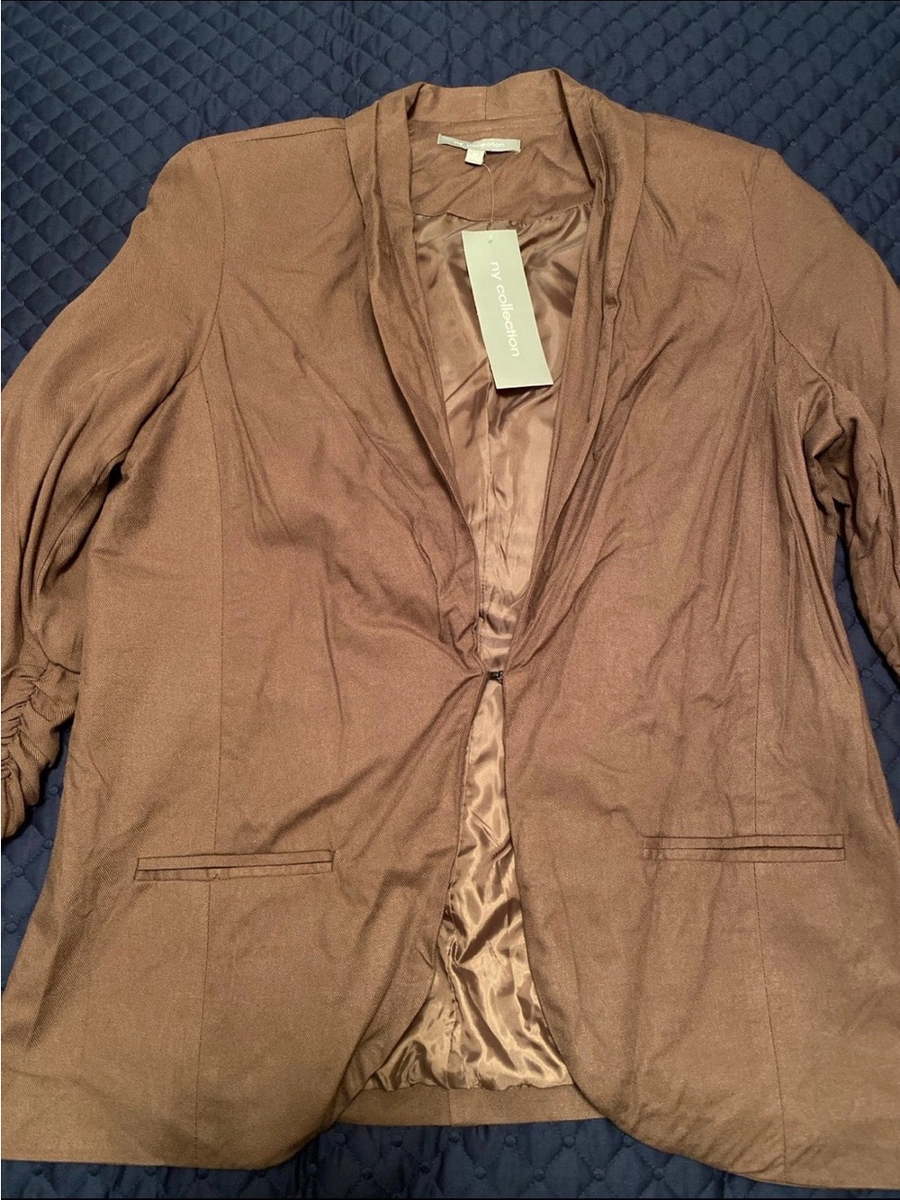 NY Collection Brown Blazer